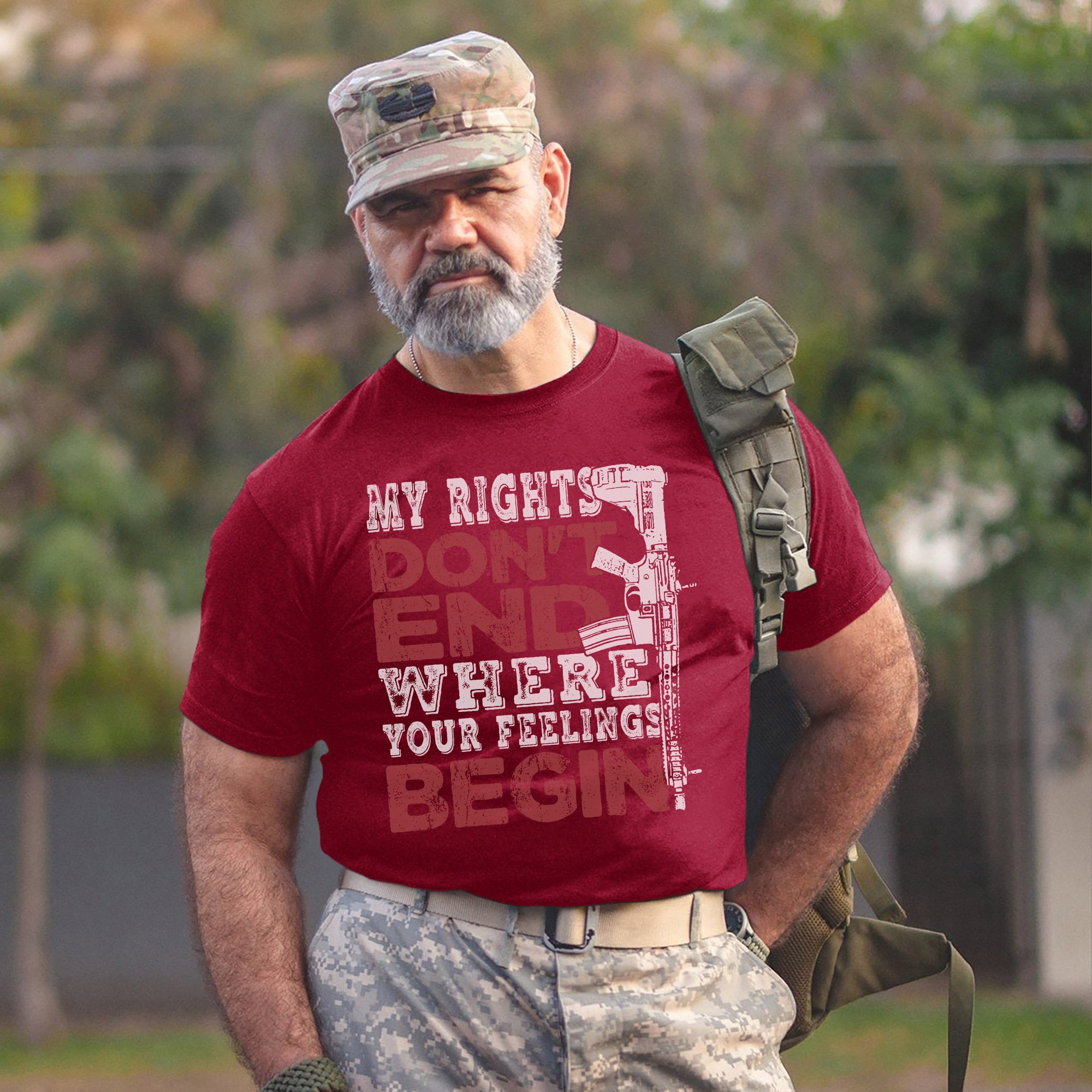 My Rights Don’t End Where Your Feelings Begin US Military Veteran Patriotic T-Shirt