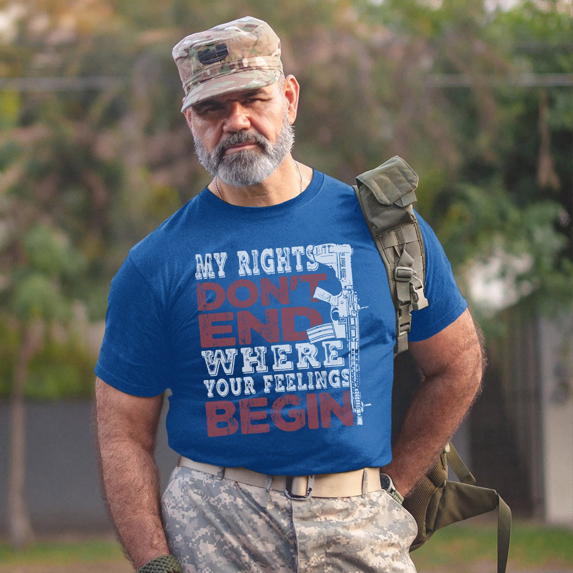 My Rights Don’t End Where Your Feelings Begin US Military Veteran Patriotic T-Shirt