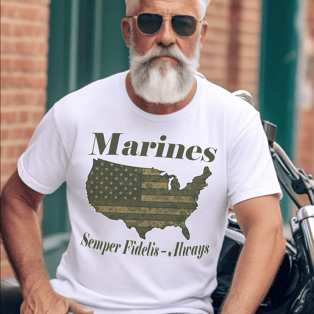 Semper Fidelis Always Faithful Marines US Military Veteran Patriotic Tribute T-Shirt