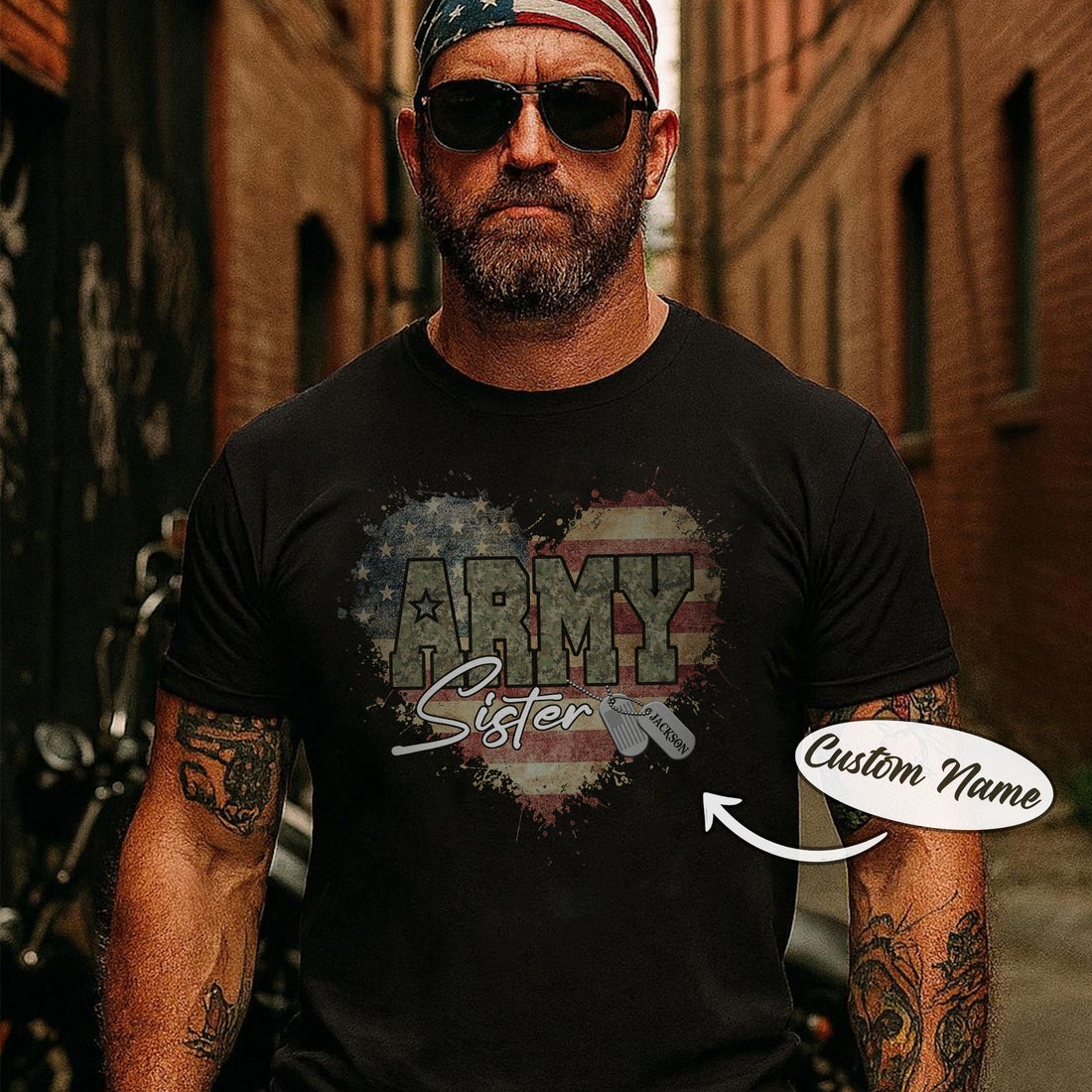 US Army Military Veteran Patriotic Service Tribute Personalized T-Shirt