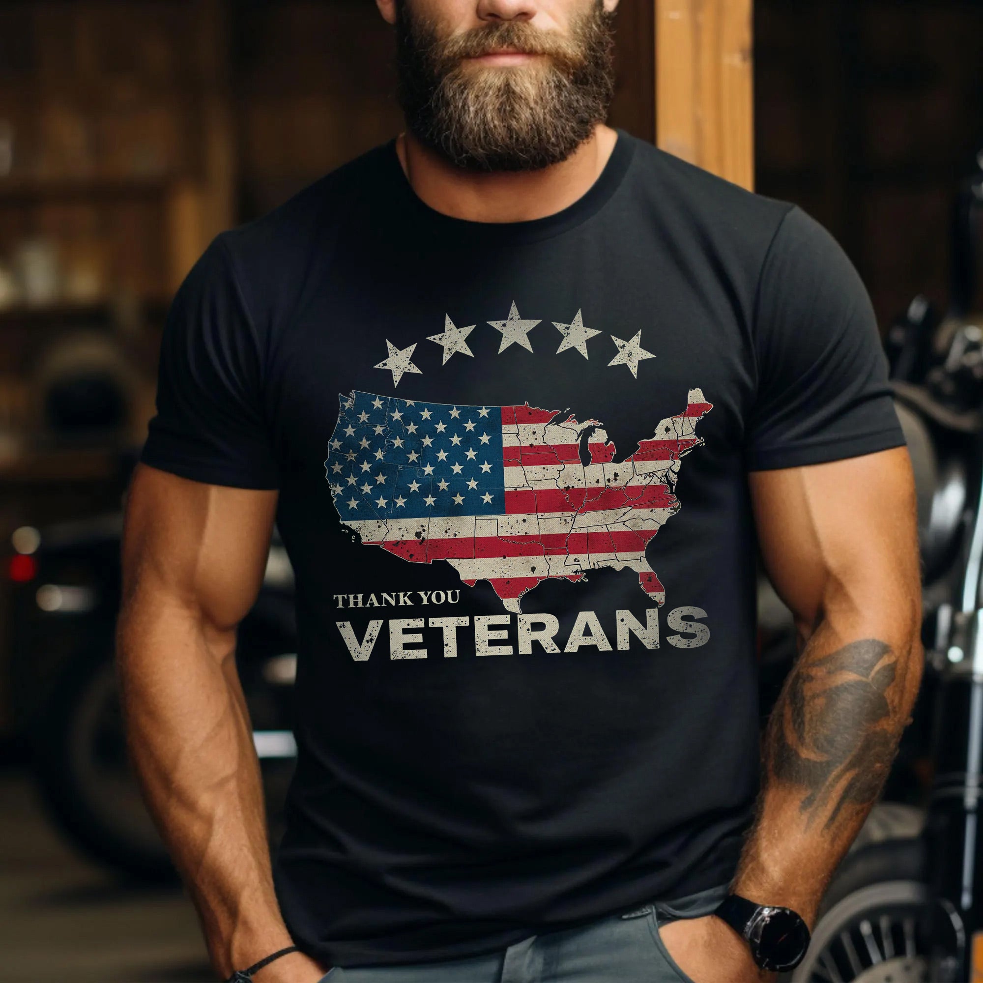 Thank You Veterans US Military Patriotic Honor and Service Tribute T-Shirt