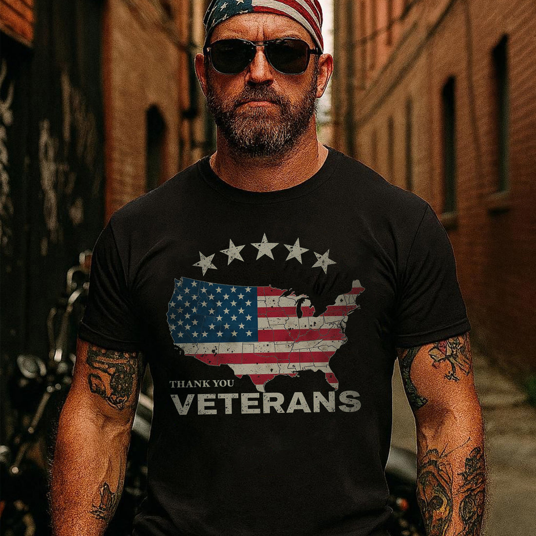 Thank You Veterans US Military Patriotic Honor and Service Tribute T-Shirt