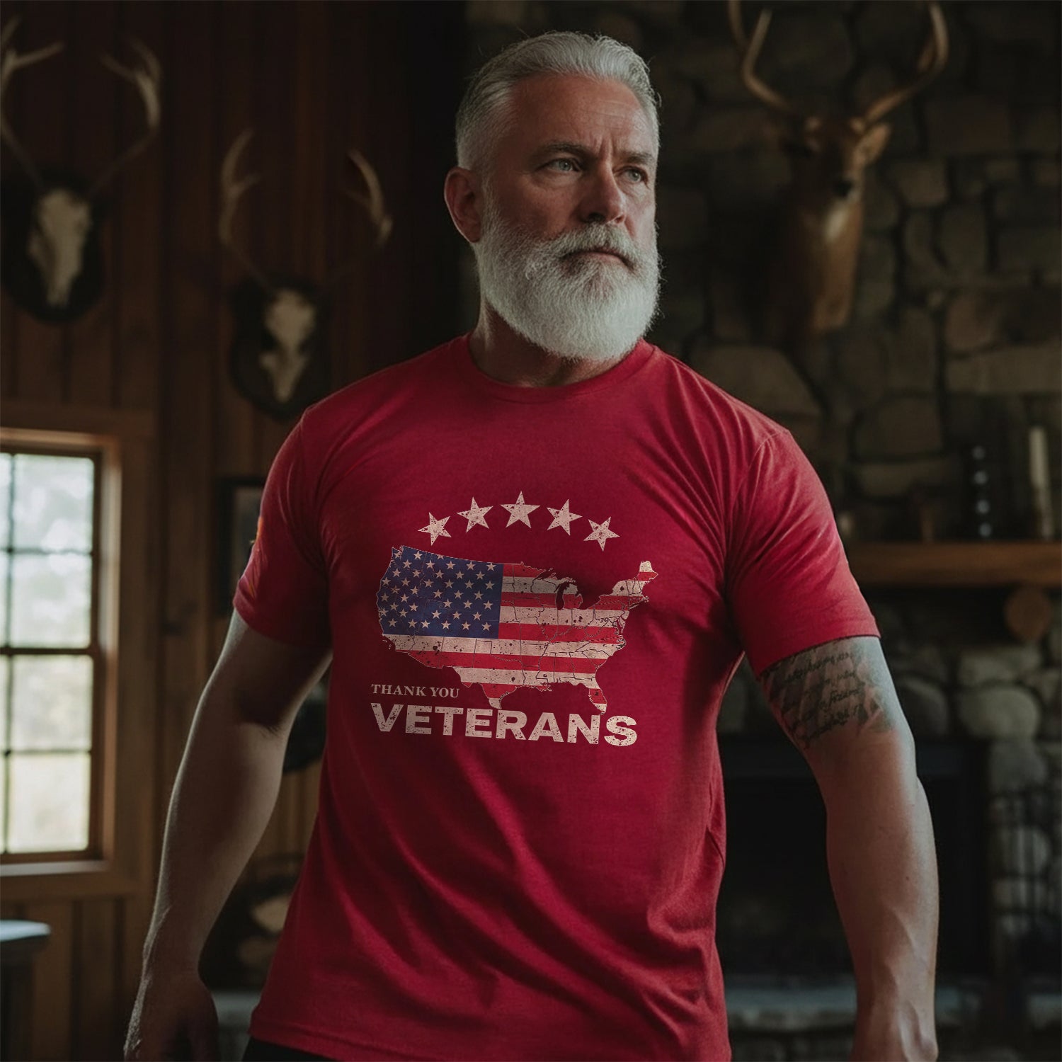 Thank You Veterans US Military Patriotic T-Shirt Secondary image