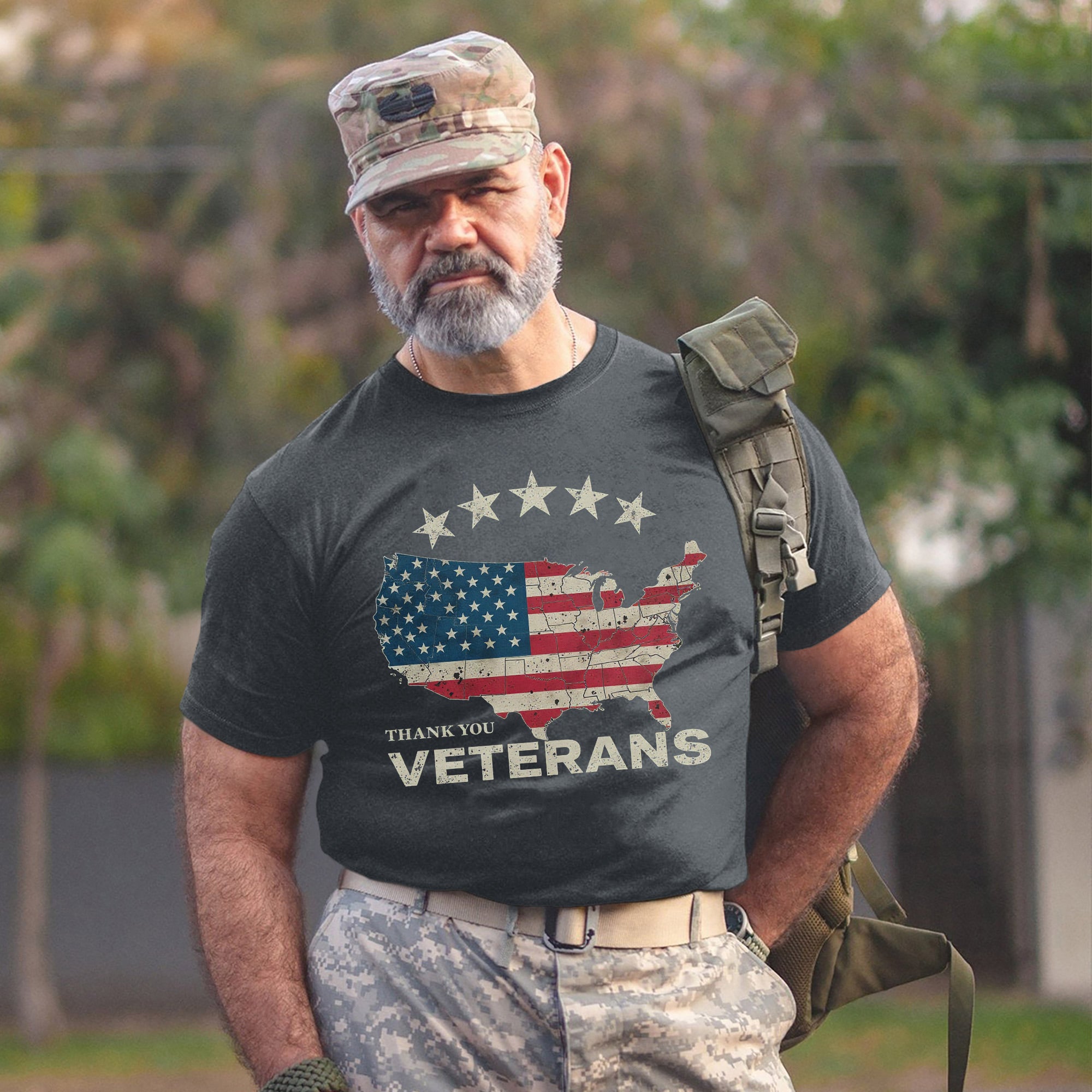 Thank You Veterans US Military Patriotic Honor and Service Tribute T-Shirt