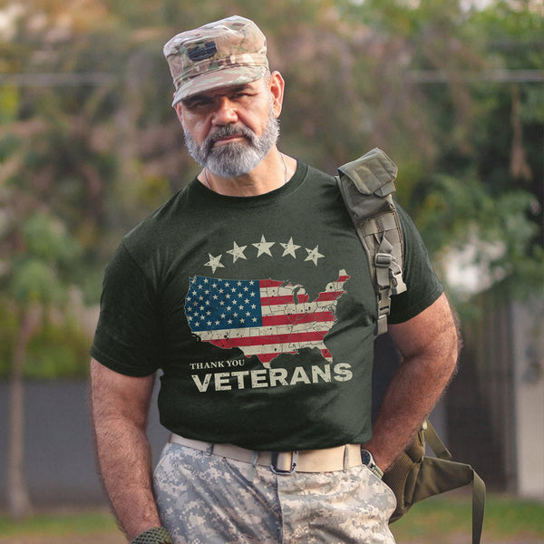 Thank You Veterans US Military Patriotic T-Shirt