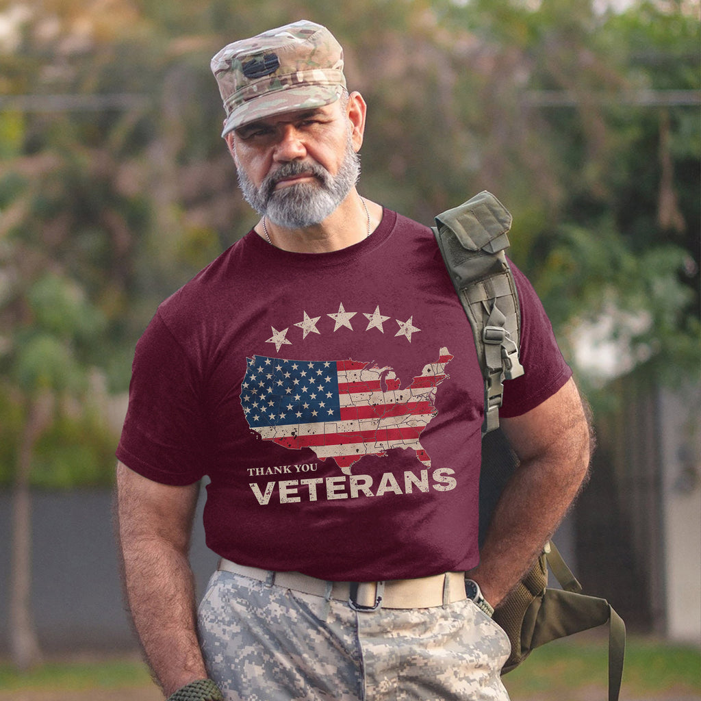 Thank You Veterans US Military Patriotic T-Shirt