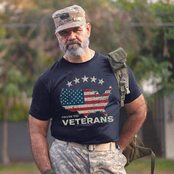 Thank You Veterans US Military Patriotic T-Shirt