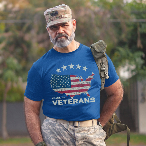 Thank You Veterans US Military Patriotic T-Shirt