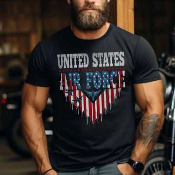 United States Air Force Military Veteran Patriotic Tribute T-Shirt