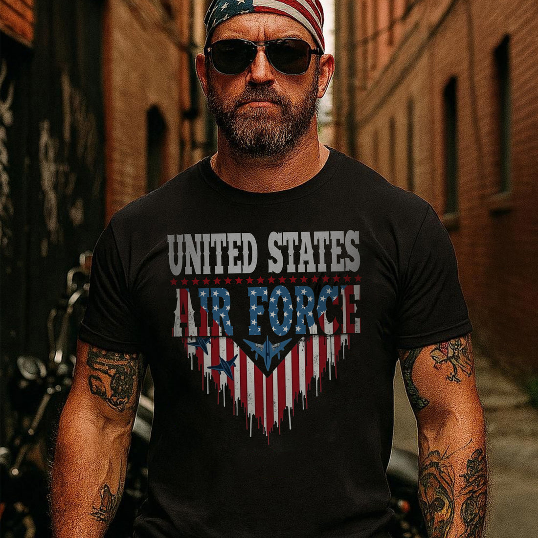 United States Air Force Military Veteran Patriotic Tribute T-Shirt