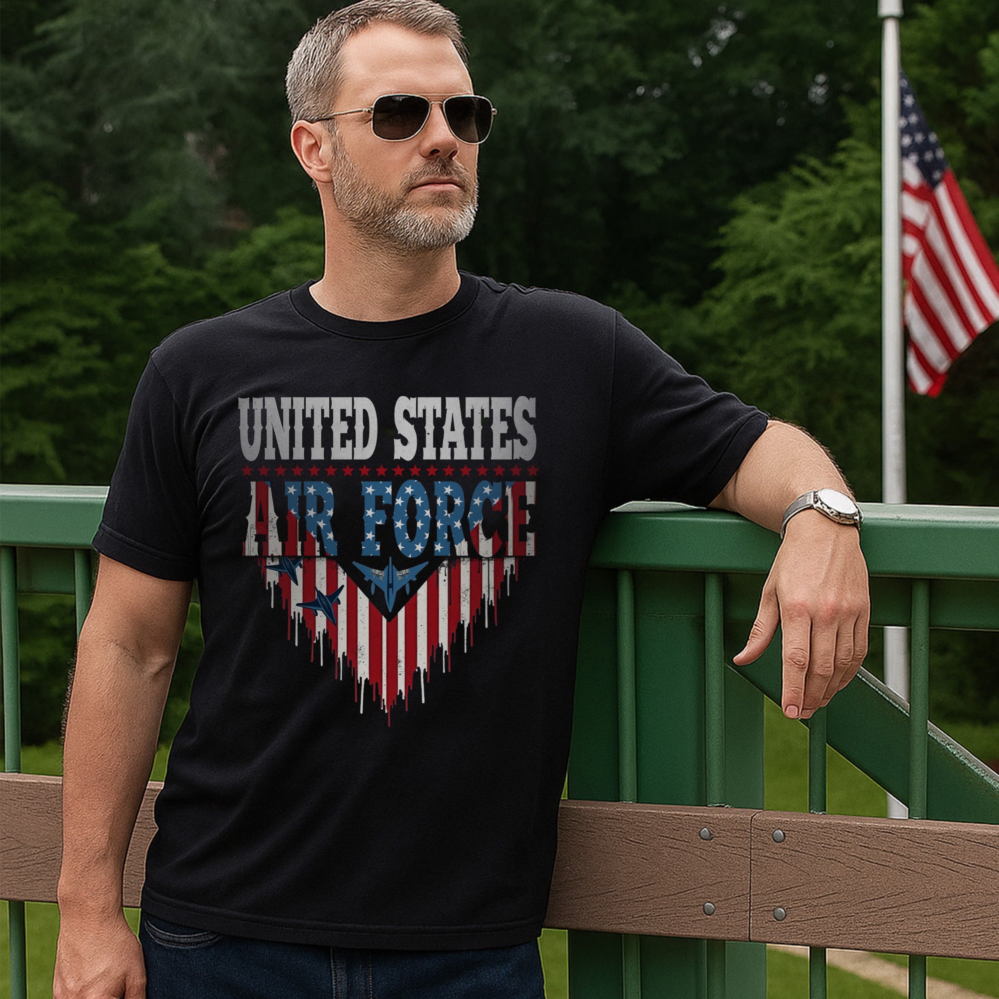United States Air Force Military Veteran Patriotic Tribute T-Shirt