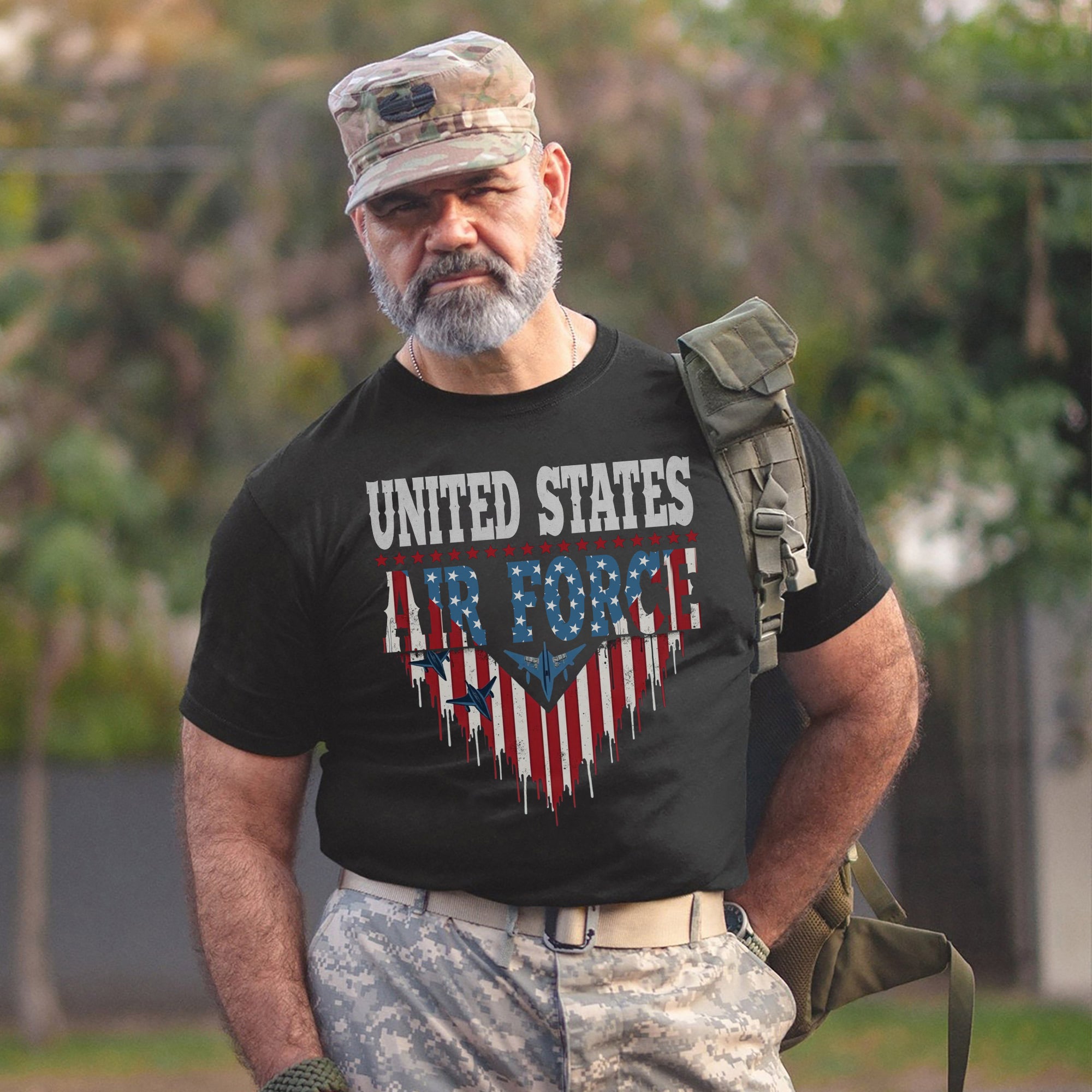 United States Air Force Military Veteran Patriotic Tribute T-Shirt