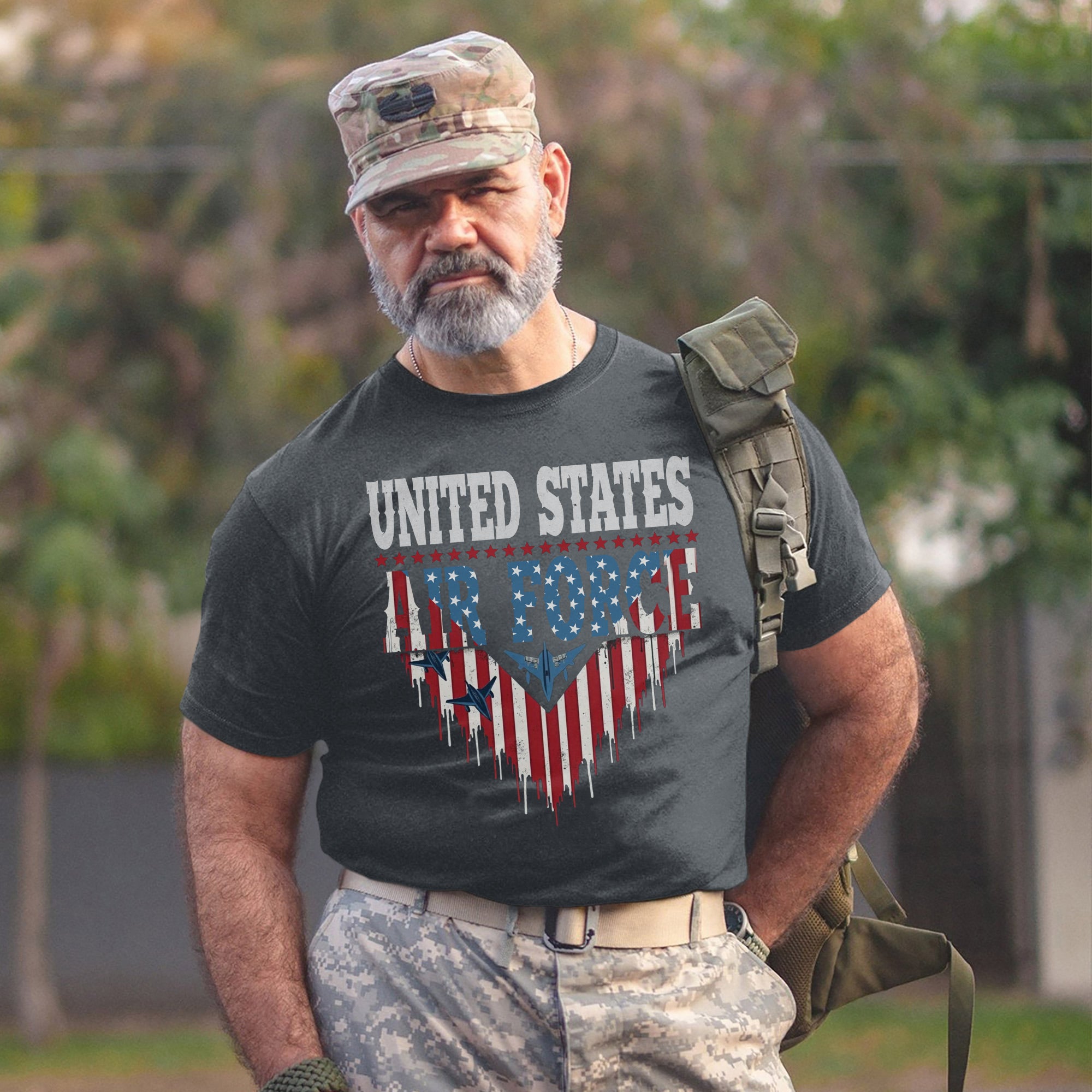 United States Air Force Military Veteran Patriotic Tribute T-Shirt