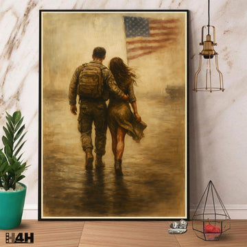 US Army Family Proud Military Veteran Patriotic Honor and Service  Poster