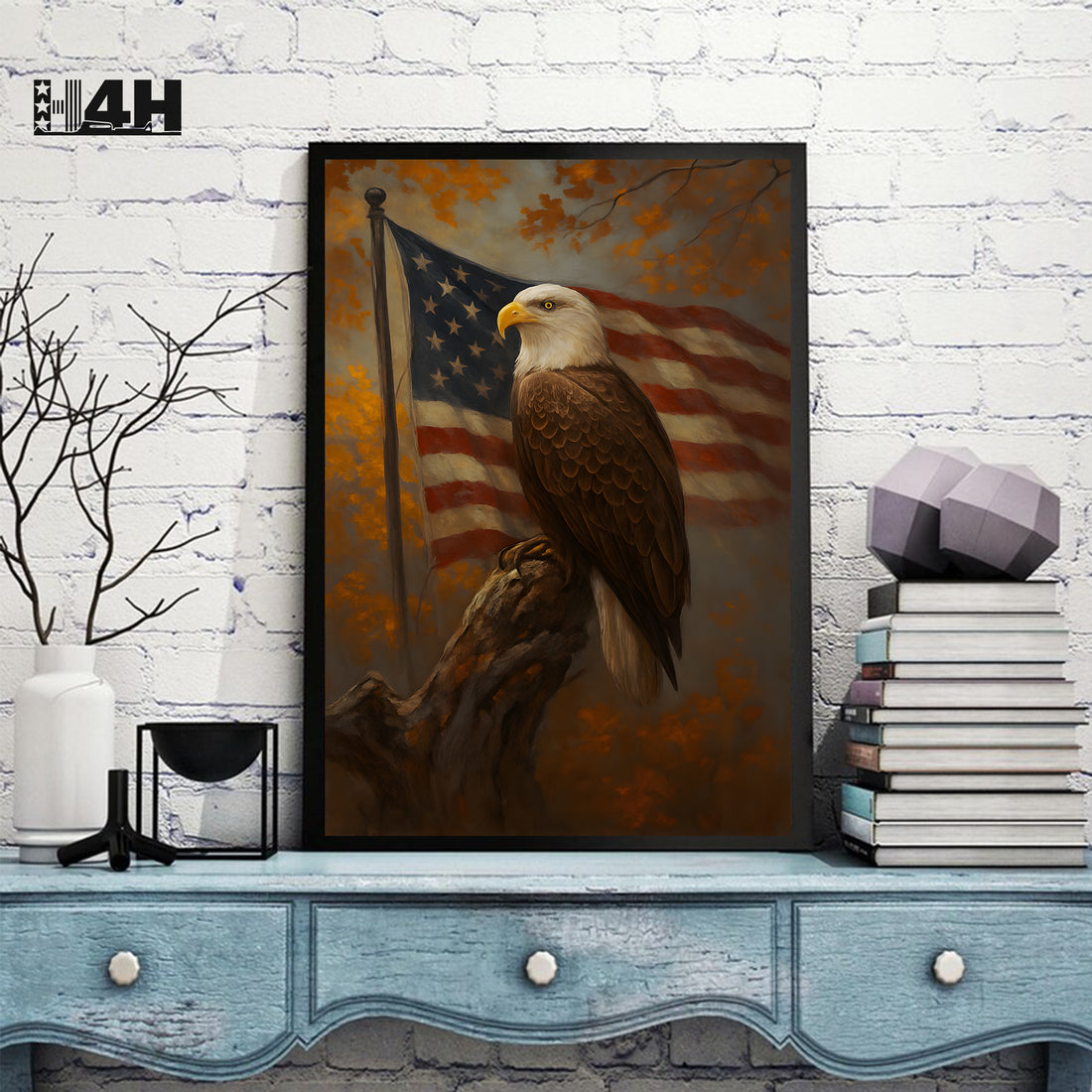 Valor of the Eagle Proud US Military Veteran Patriotic Honor  Poster
