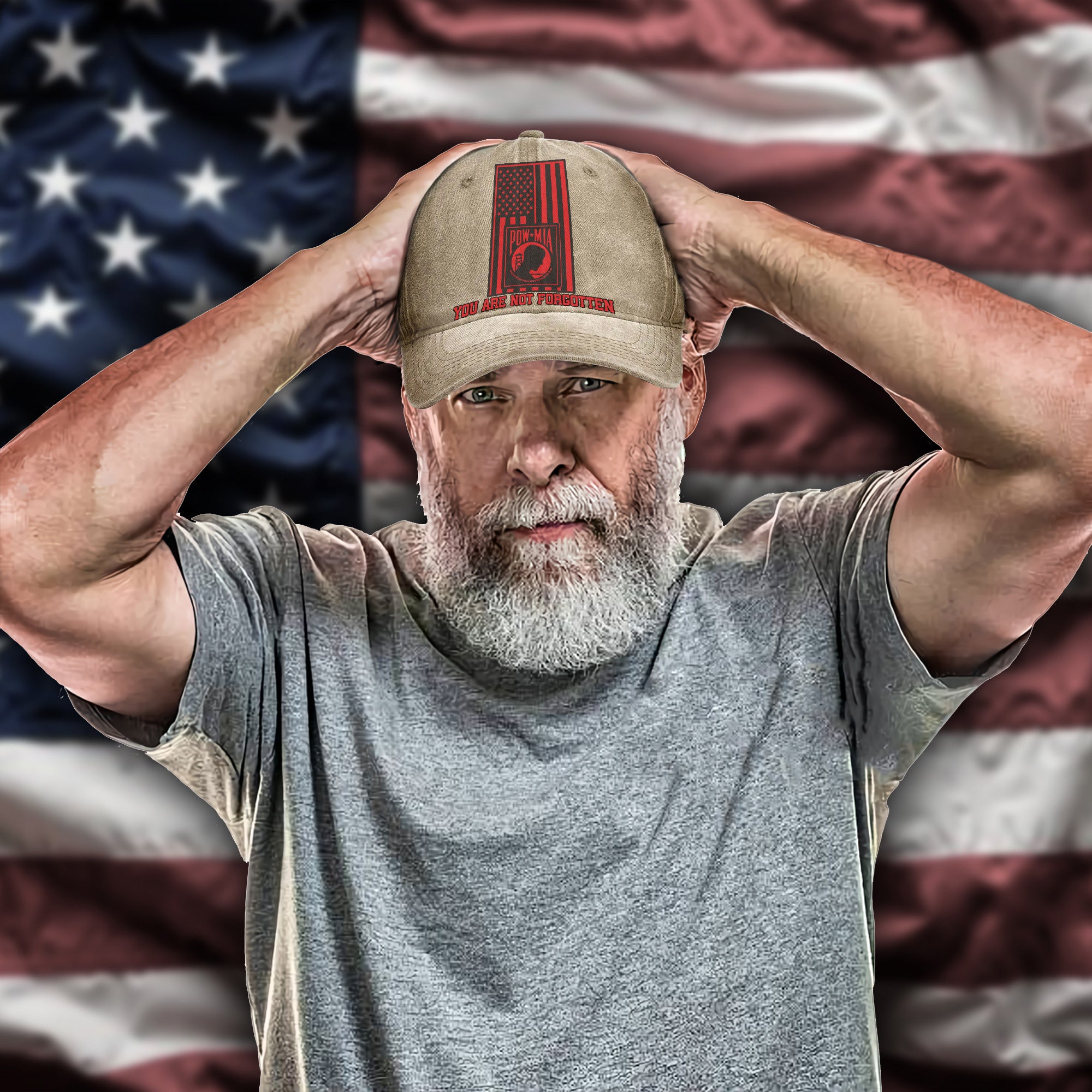 You Are Not Forgotten Proud US Military Veteran Remembrance Honor Baseball Cap