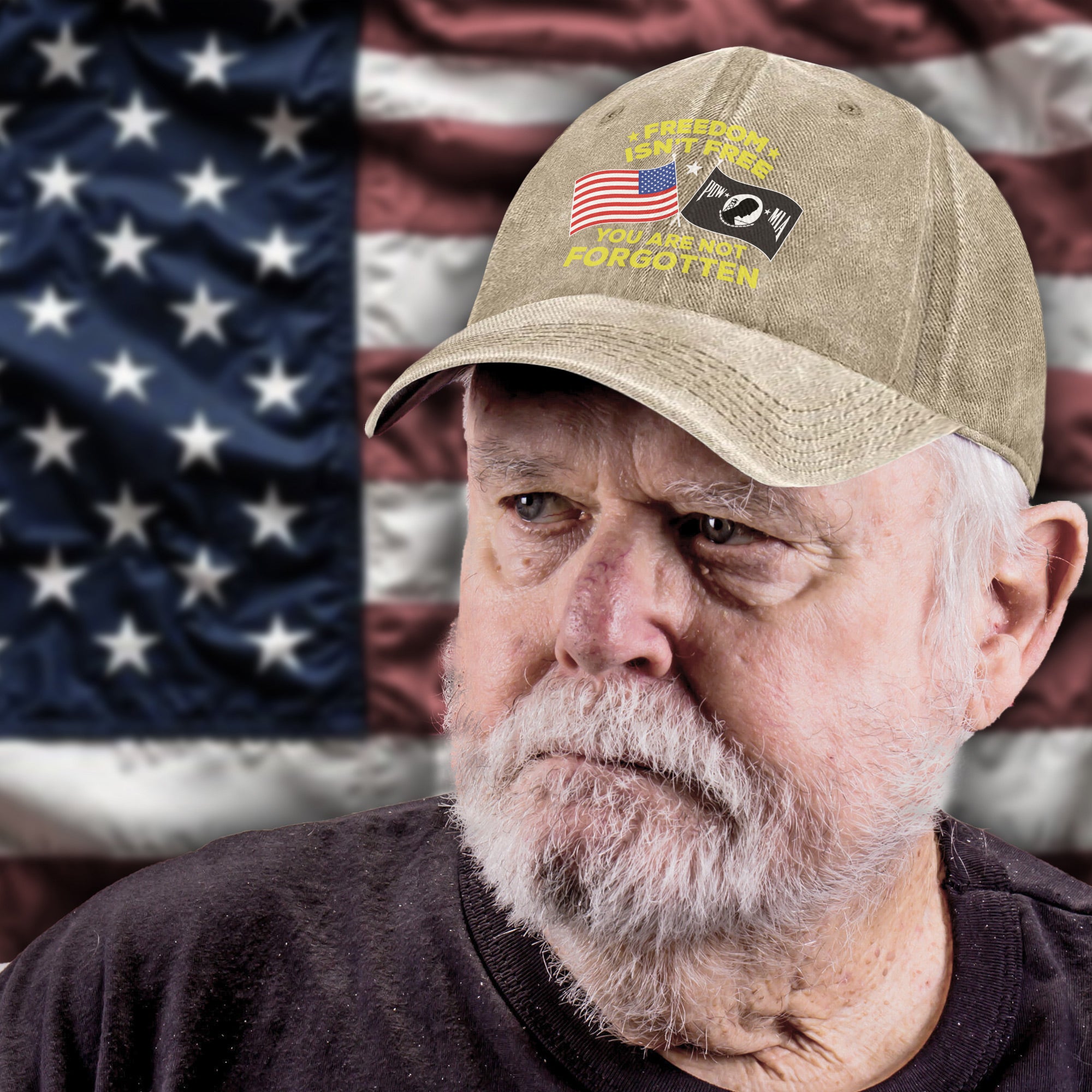 Freedom Isn’t Free You Are Not Forgotten Proud US Military Veteran Honor Baseball Cap