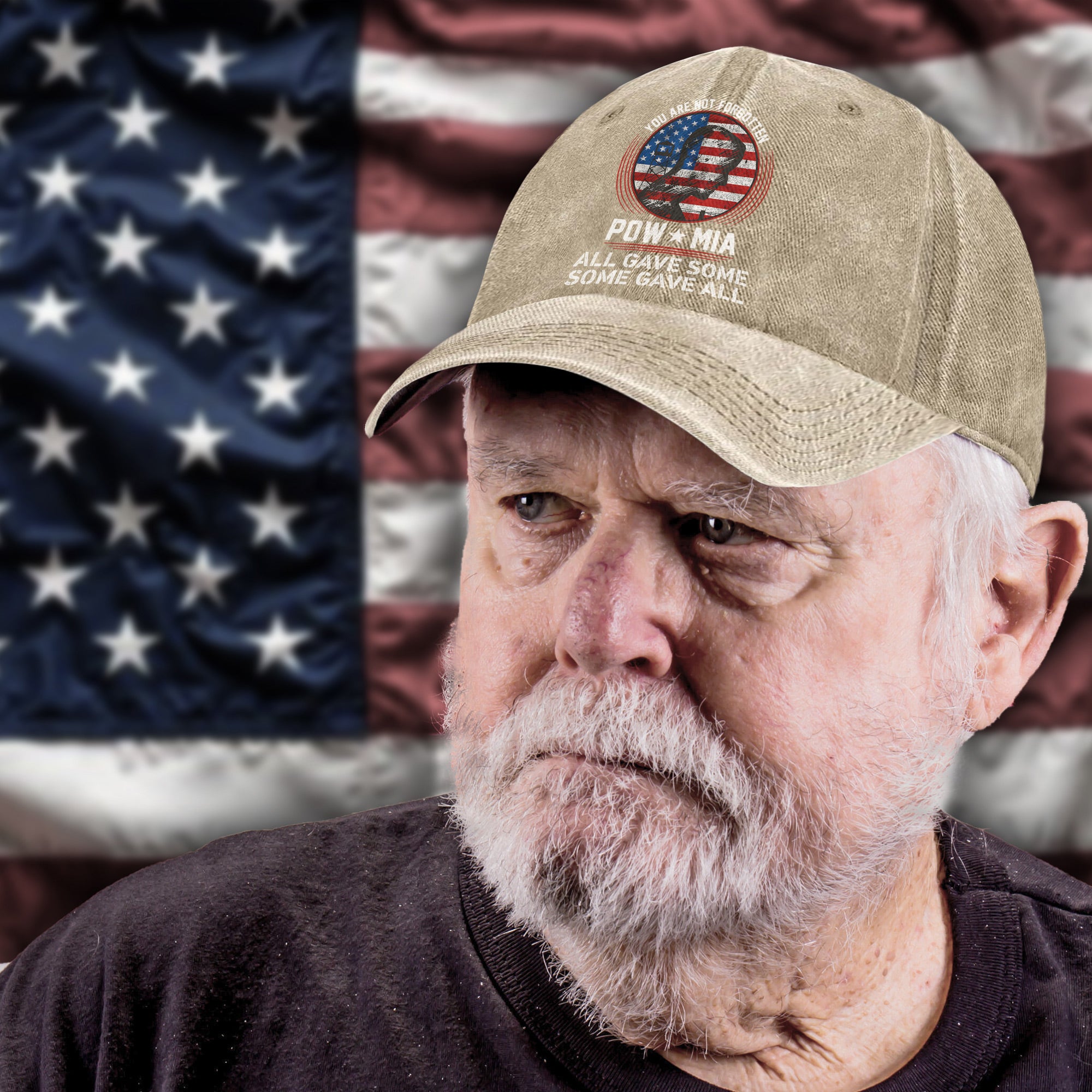 POW MIA All Gave Some Some Gave All Proud US Military Veteran Remembrance Honor Baseball Cap