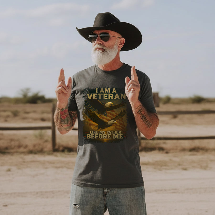 I Am a Veteran Like My Father Before Me US T-Shirt