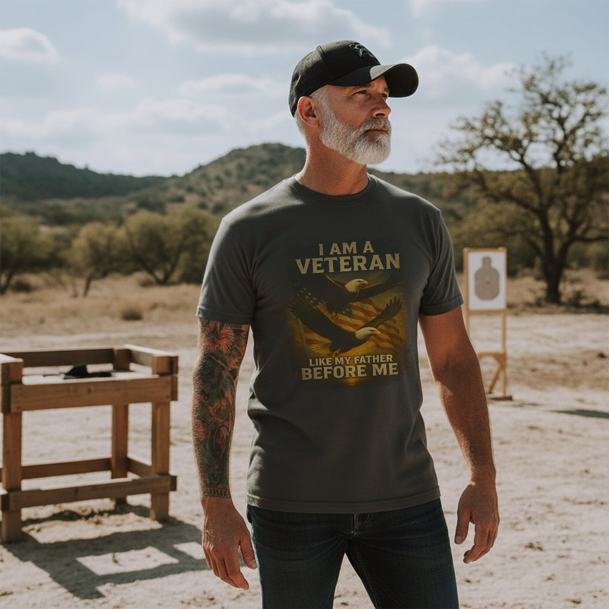 I Am a Veteran Like My Father Before Me US T-Shirt