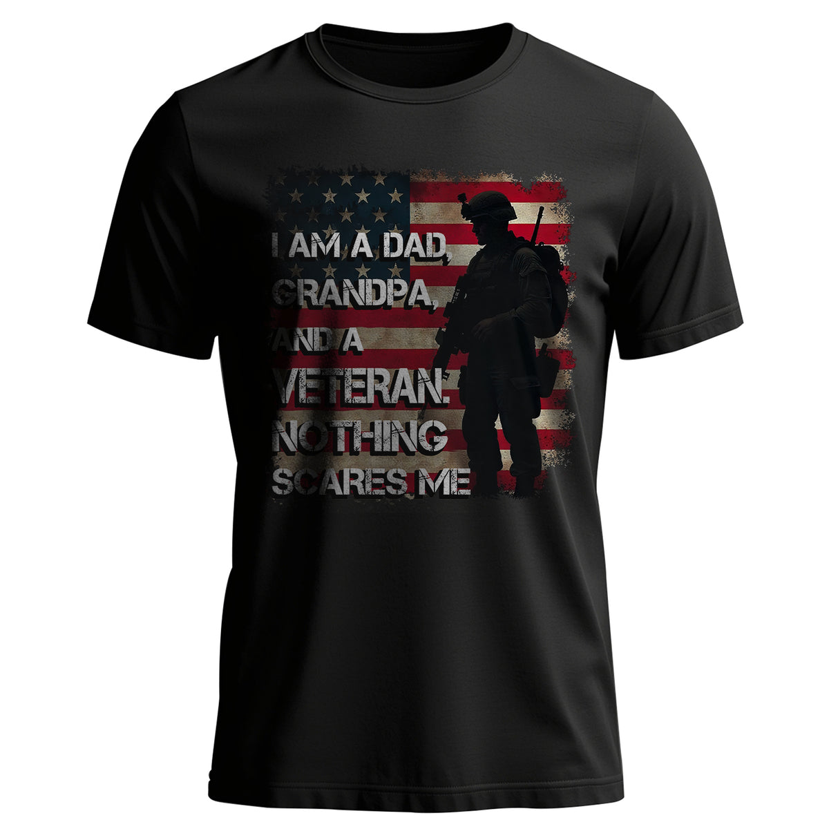 I Am a Dad Grandpa and a Veteran Nothing T-Shirt Main image