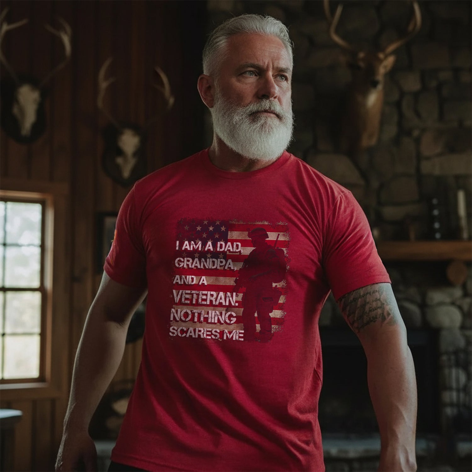 I Am a Dad Grandpa and a Veteran Nothing T-Shirt Secondary image
