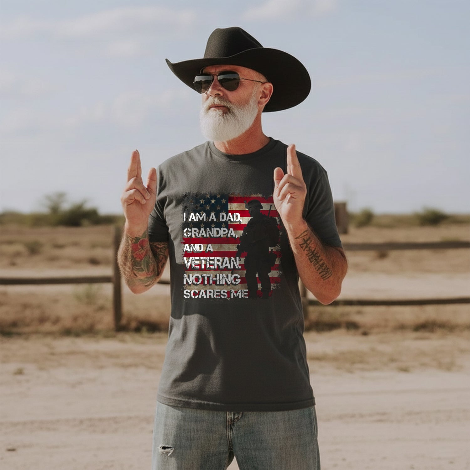 I Am a Dad Grandpa and a Veteran Nothing T-Shirt