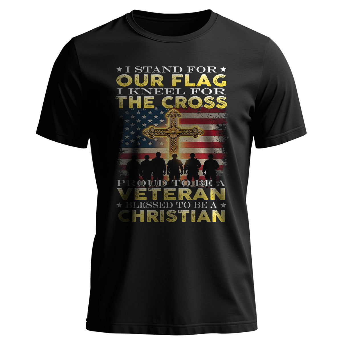I Stand for the Flag I Kneel for the Cross T-Shirt Main image