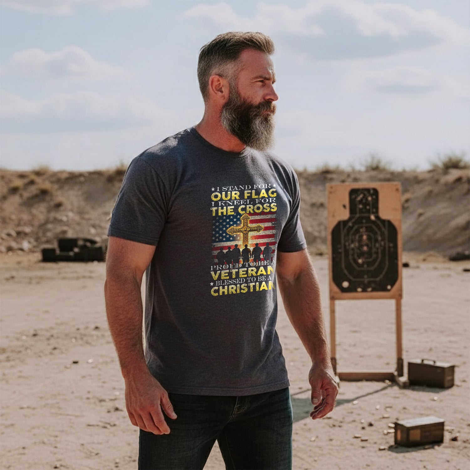 I Stand for the Flag I Kneel for the Cross T-Shirt