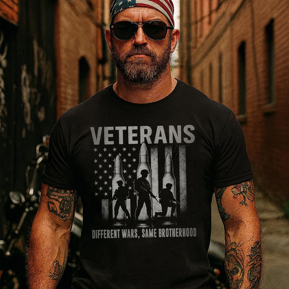 US Army Different Wars Same Brotherhood Military Veteran Patriotic Tribute T-Shirt