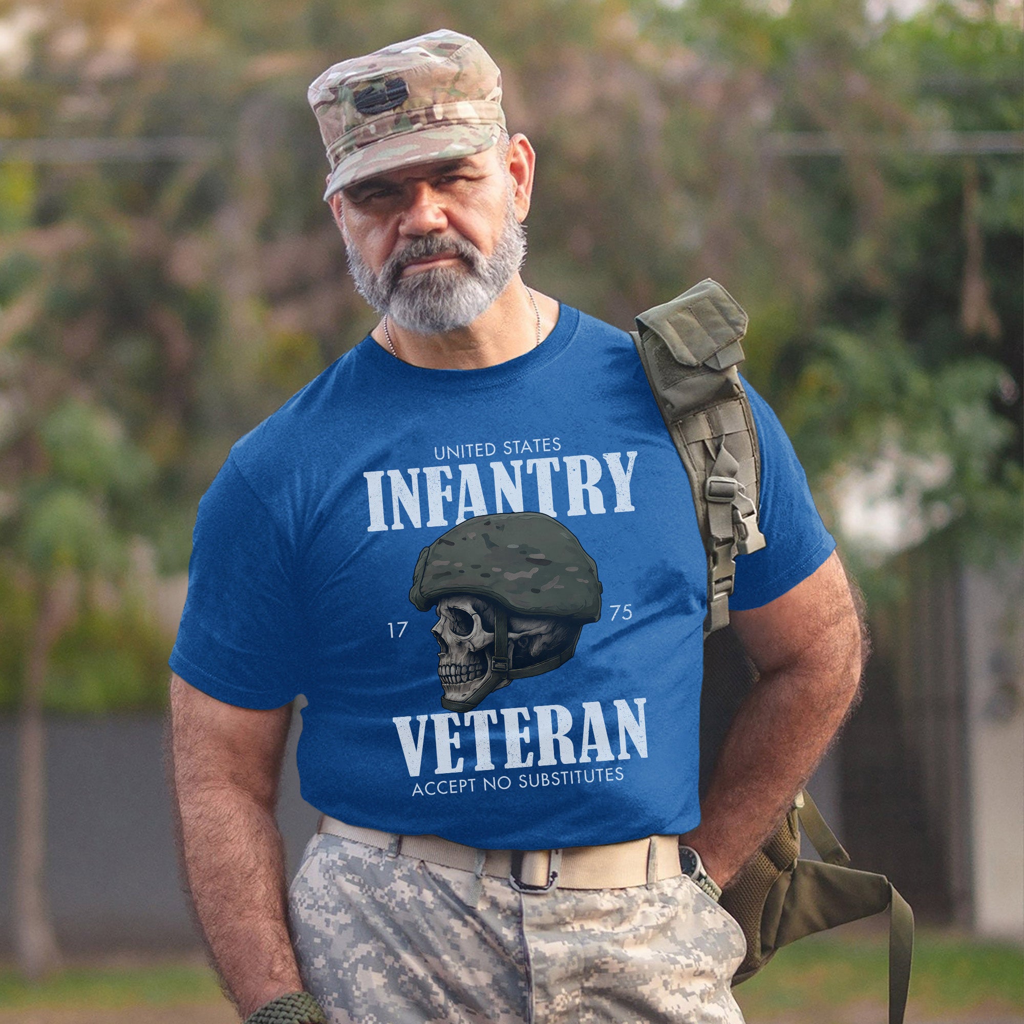 United States Infantry 1775 Veteran Accept No Substitutes US Military Patriotic Tribute T-Shirt