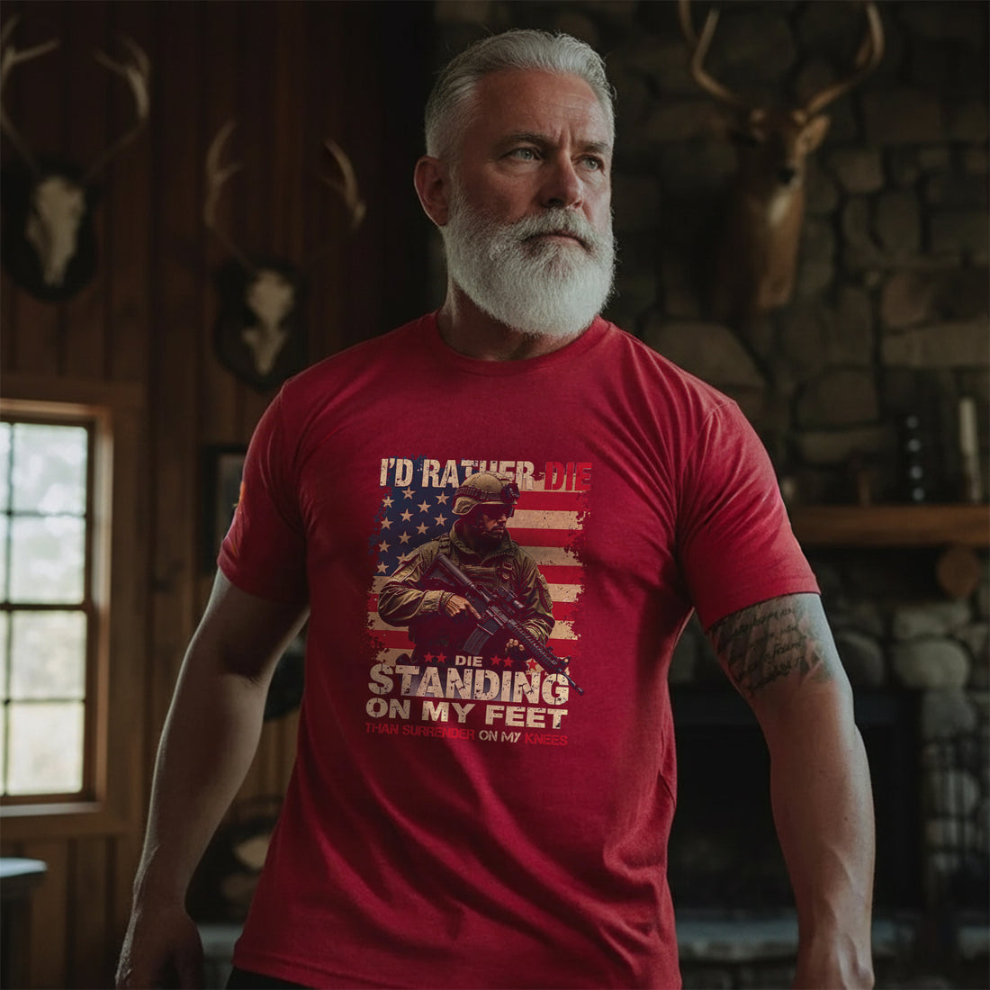 I'd Rather Die Standing Than Kneel Bold T-Shirt