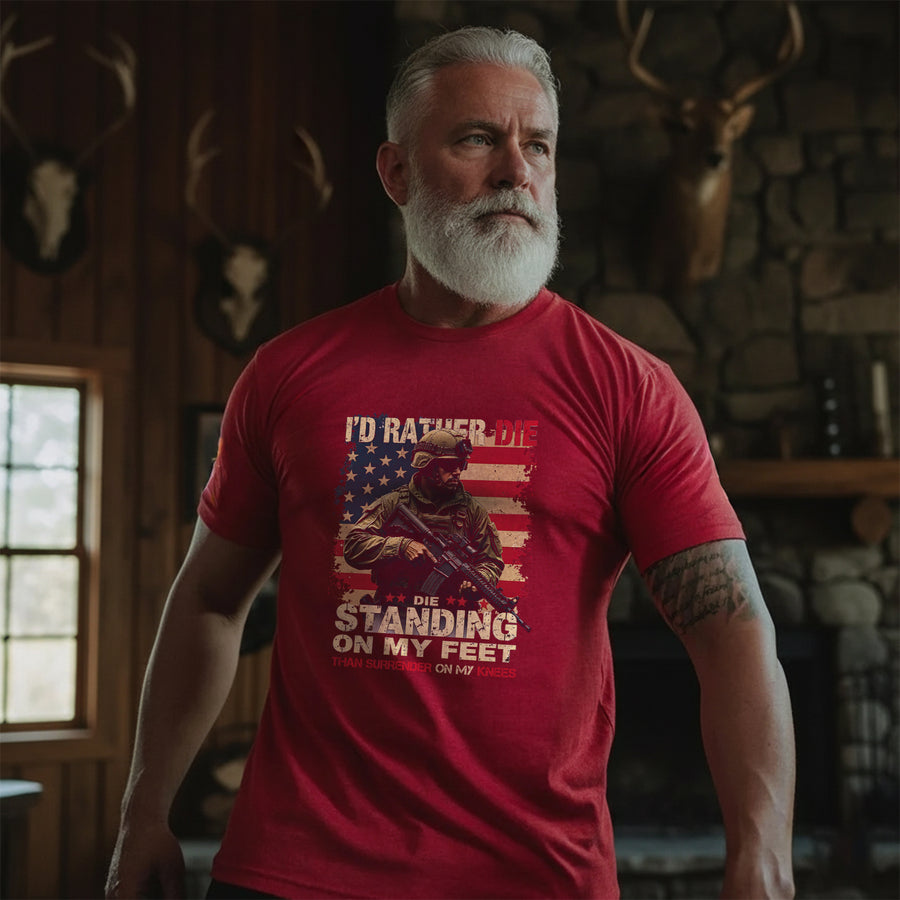 I'd Rather Die Standing Than Kneel Bold T-Shirt