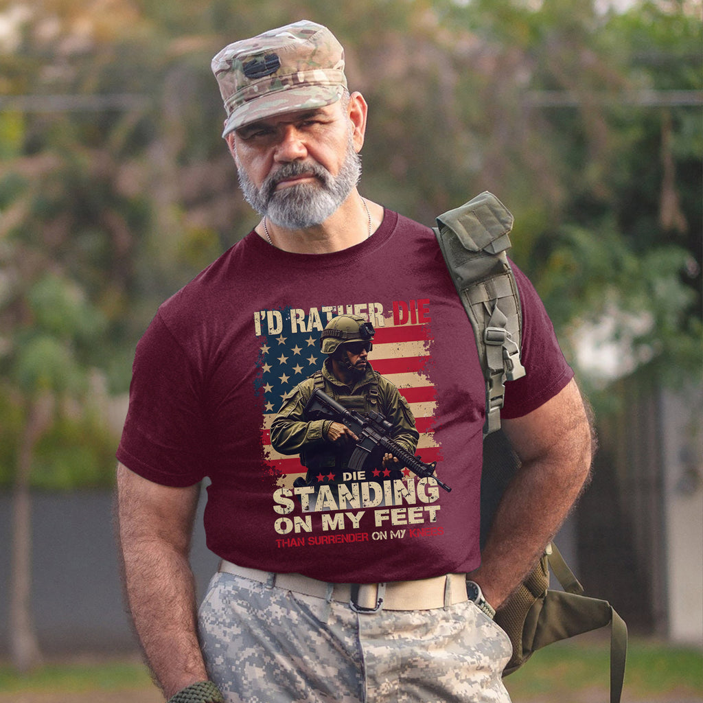 I'd Rather Die Standing Than Kneel Bold T-Shirt