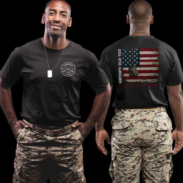 Grumpy Old Vet I Do What I Want Defiant Military Design for Tough and Independent Veterans T-Shirt