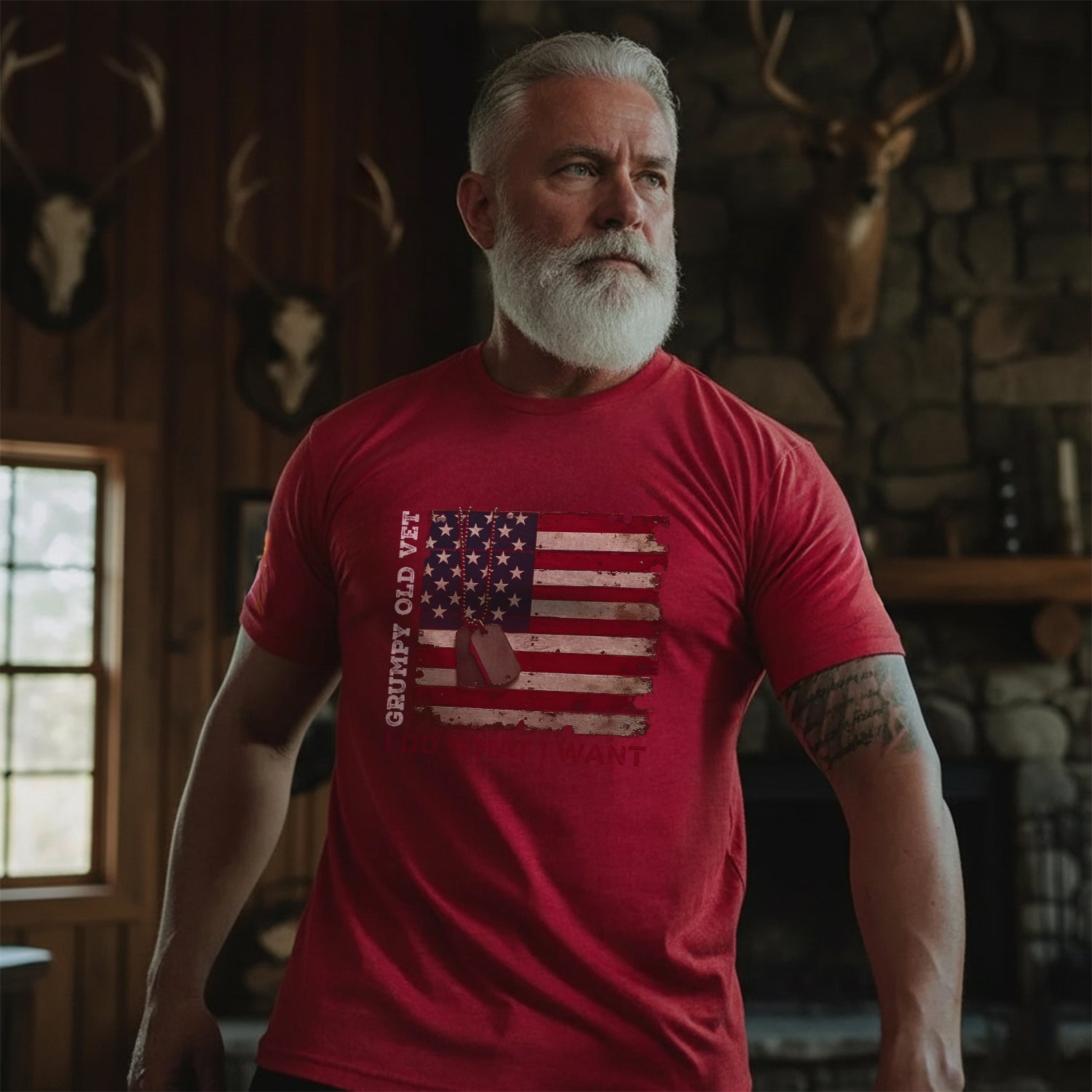 Grumpy Old Vet I Do What I Want Defiant T-Shirt Secondary image