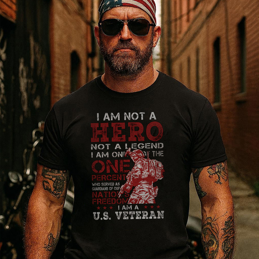 I Am One of the One Percent Who Served Not a Hero Not a Legend Just a Proud U.S. Veteran T-Shirt