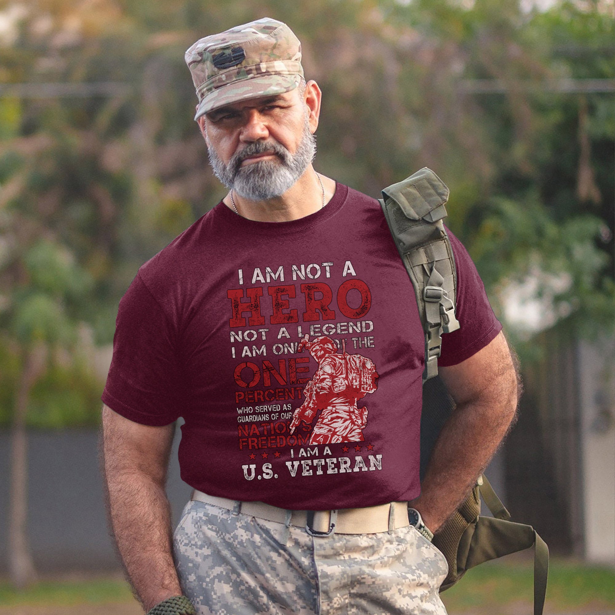 I Am One of the One Percent Who Served Not a Hero Not a Legend Just a Proud U.S. Veteran T-Shirt