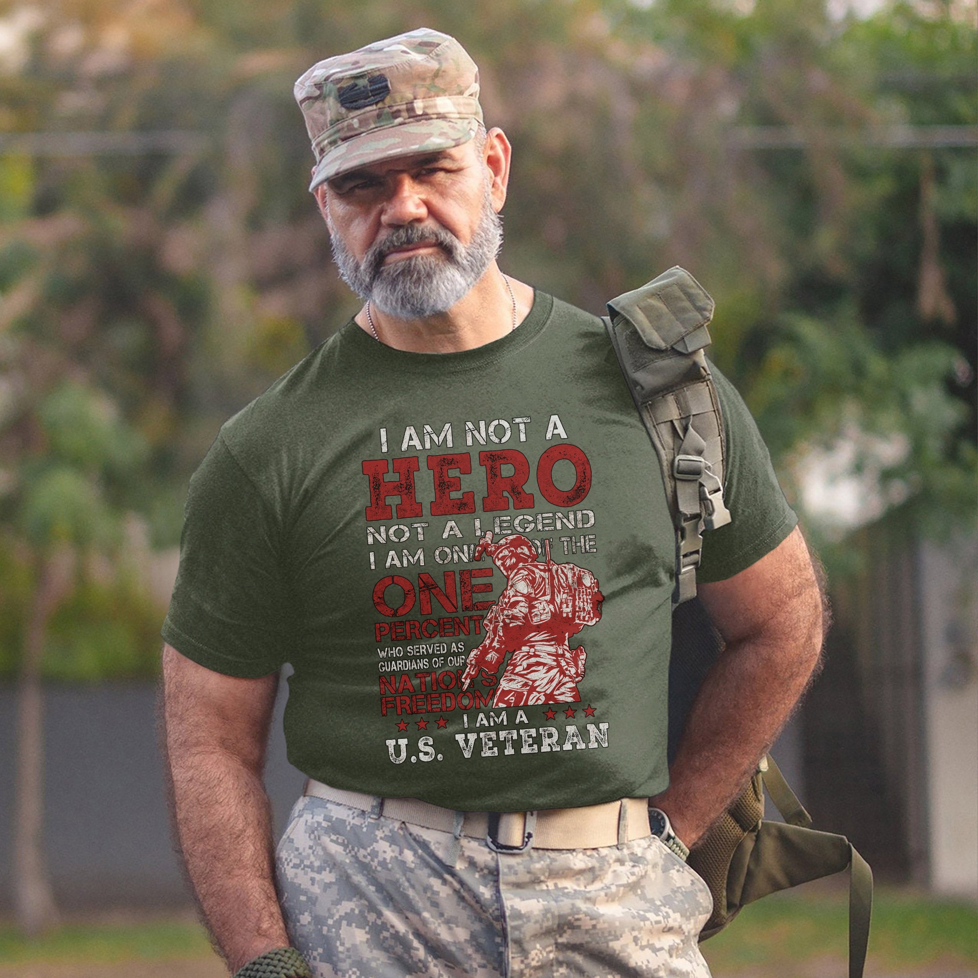 I Am One of the One Percent Who Served Not a Hero Not a Legend Just a Proud U.S. Veteran T-Shirt
