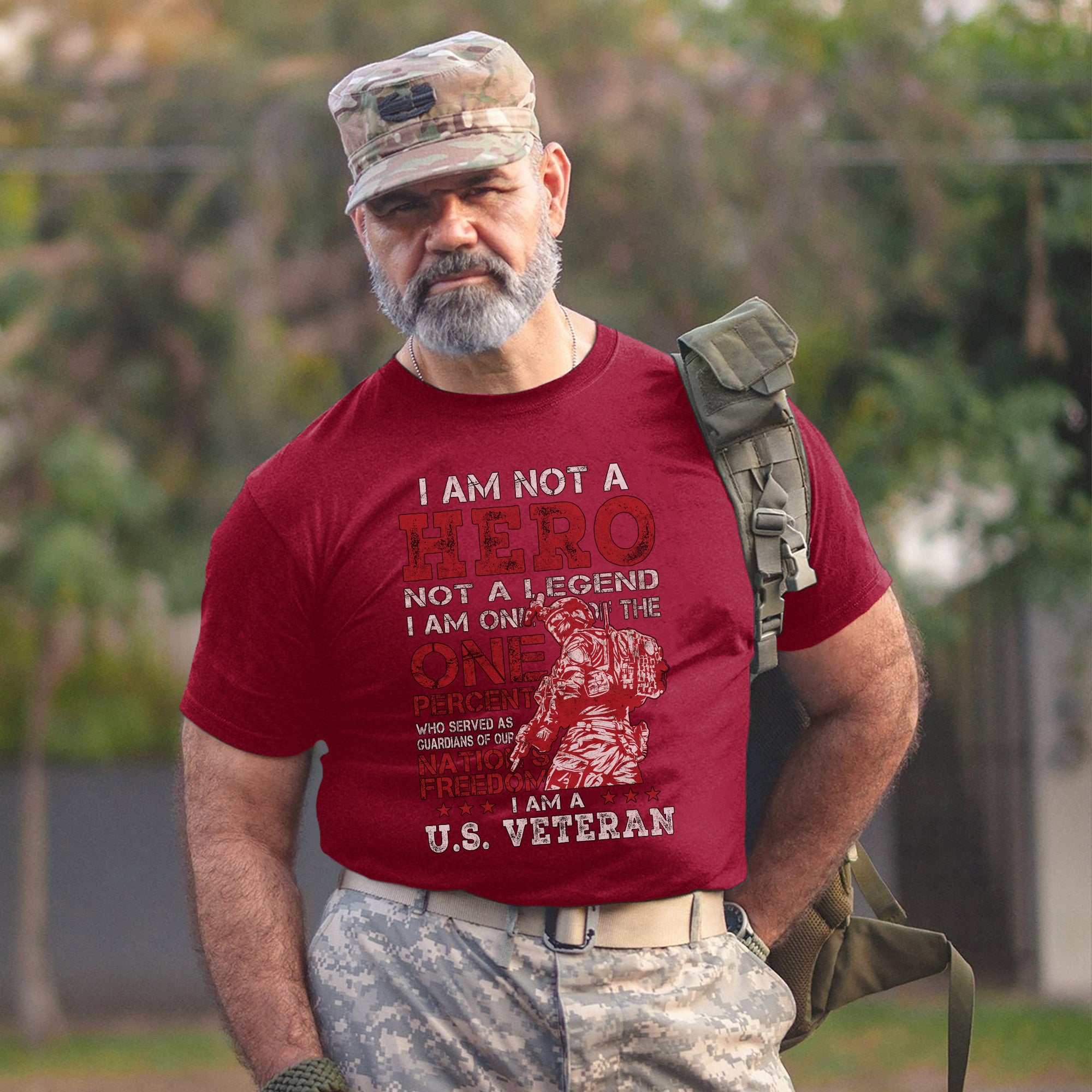 I Am One of the One Percent Who Served Not a Hero Not a Legend Just a Proud U.S. Veteran T-Shirt