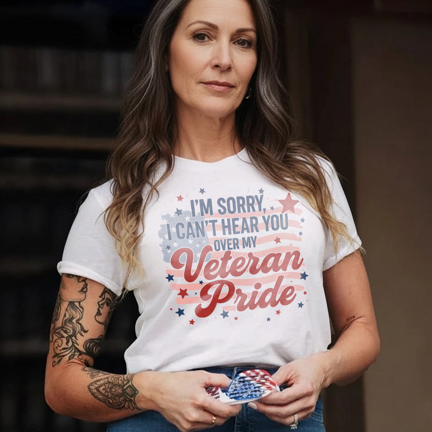 I'm Sorry I Can't Hear You Over My Veteran T-Shirt Secondary image