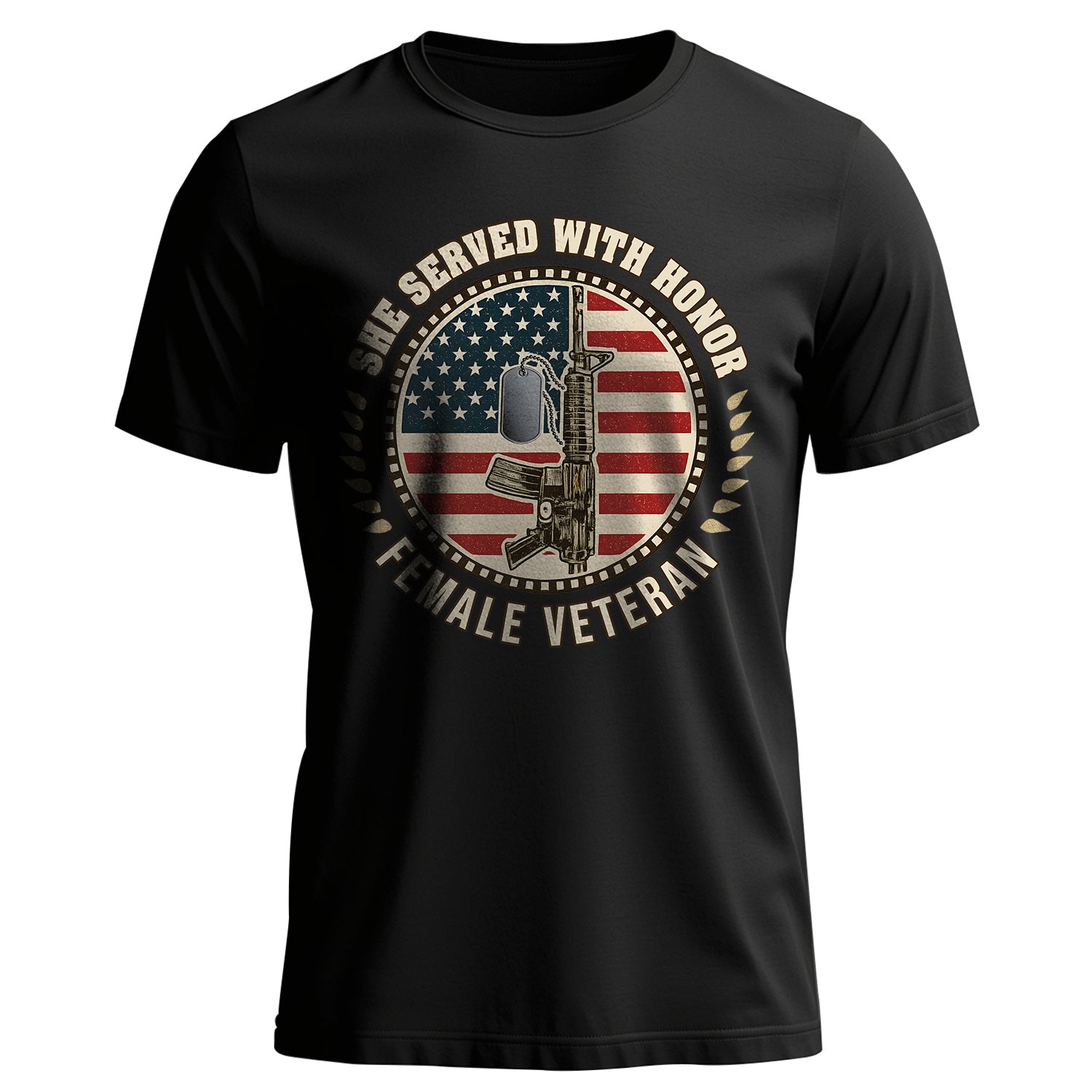 She Served With Honor Female Personalized T-Shirt