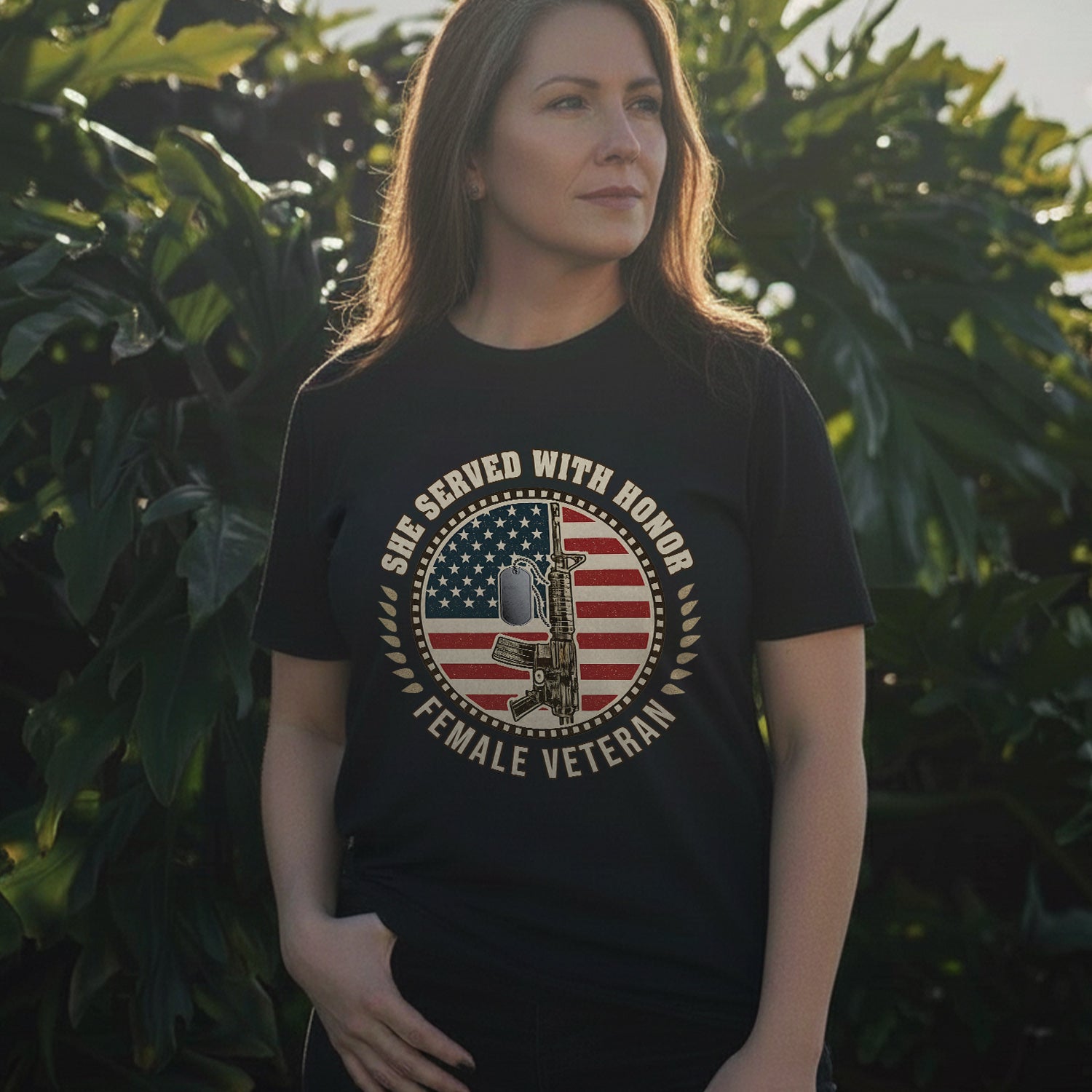 She Served With Honor Female Personalized T-Shirt