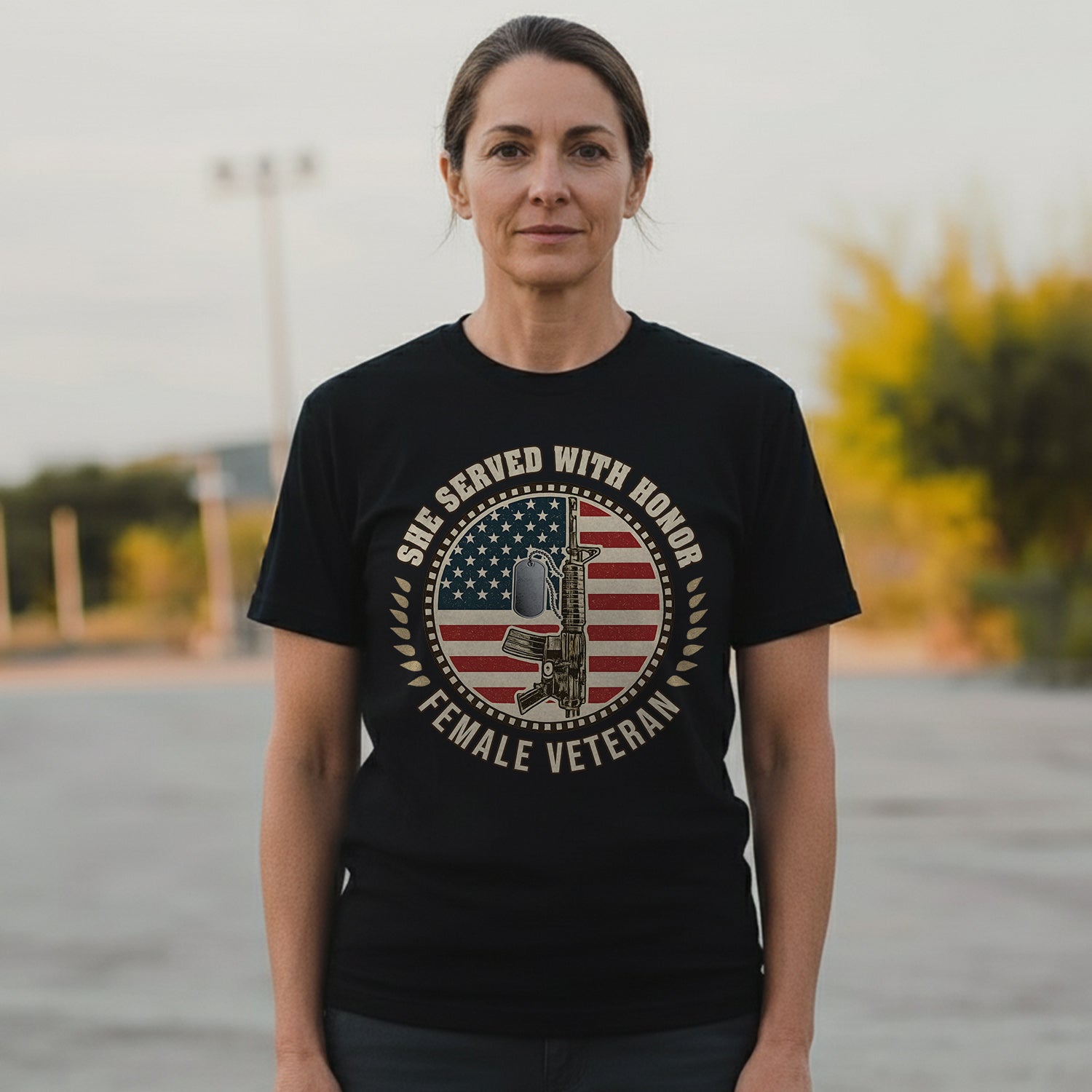 She Served With Honor Female Personalized T-Shirt