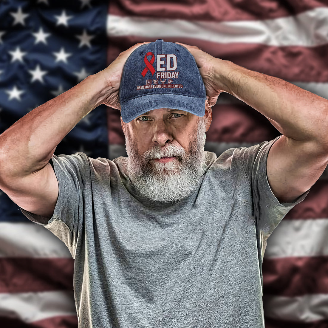 Red Friday Remember Everyone Deployed Until They All Come Home US Military Veteran Support Baseball Cap