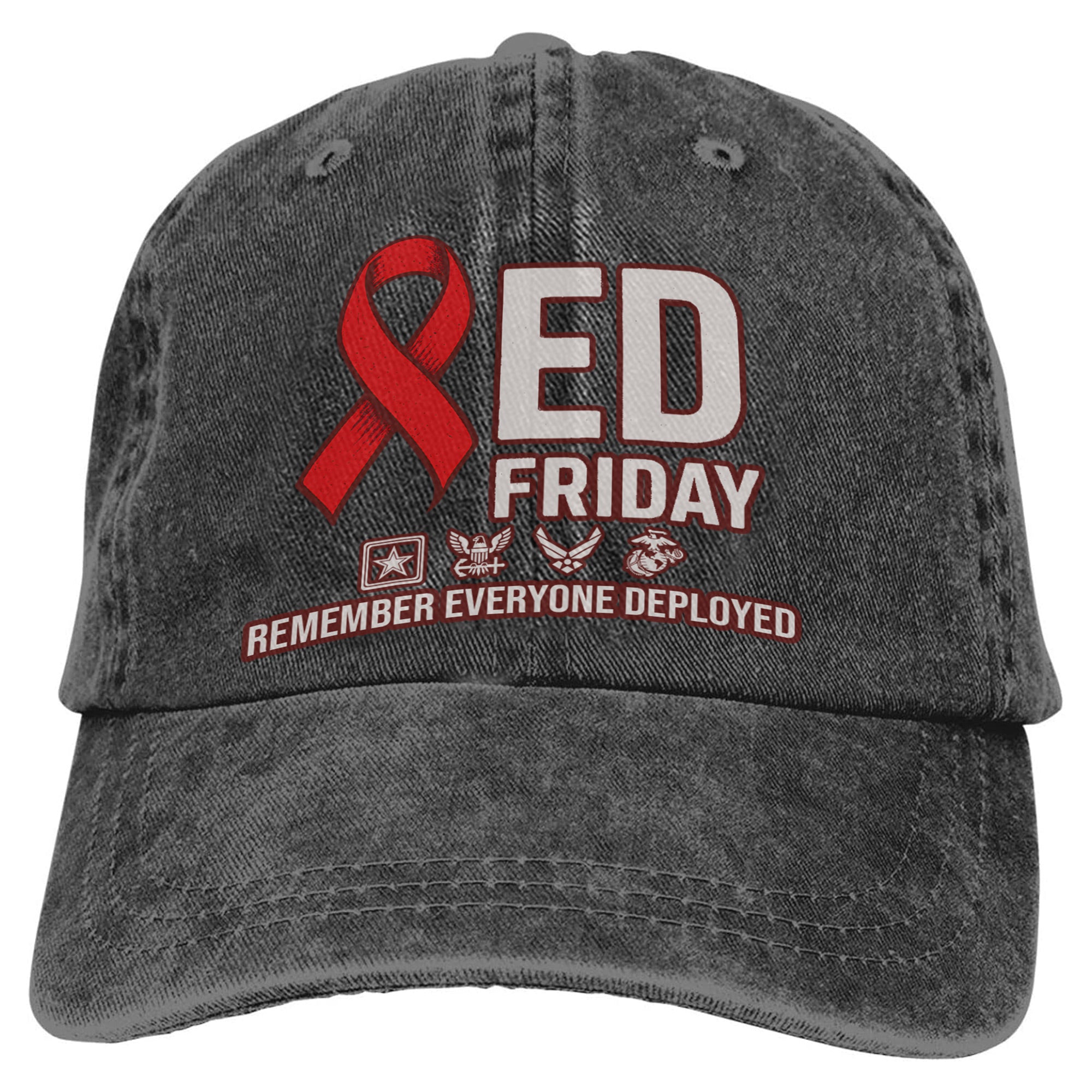 Red Friday Remember Everyone Deployed Until They All Come Home US Military Veteran Support Baseball Cap