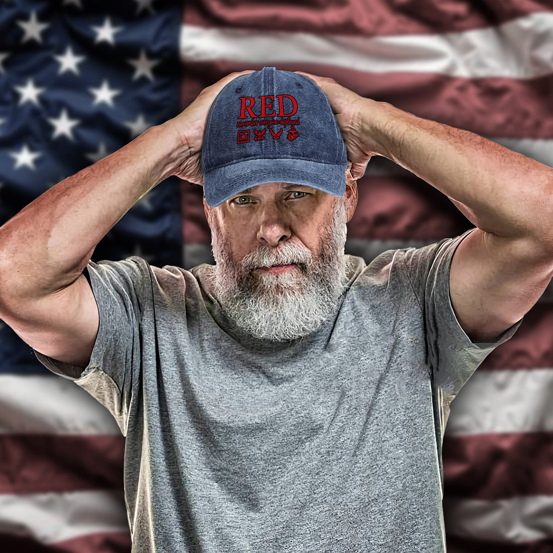 Red Friday Remember Everyone Deployed Proud US Military Veteran Support and Honor Baseball Cap