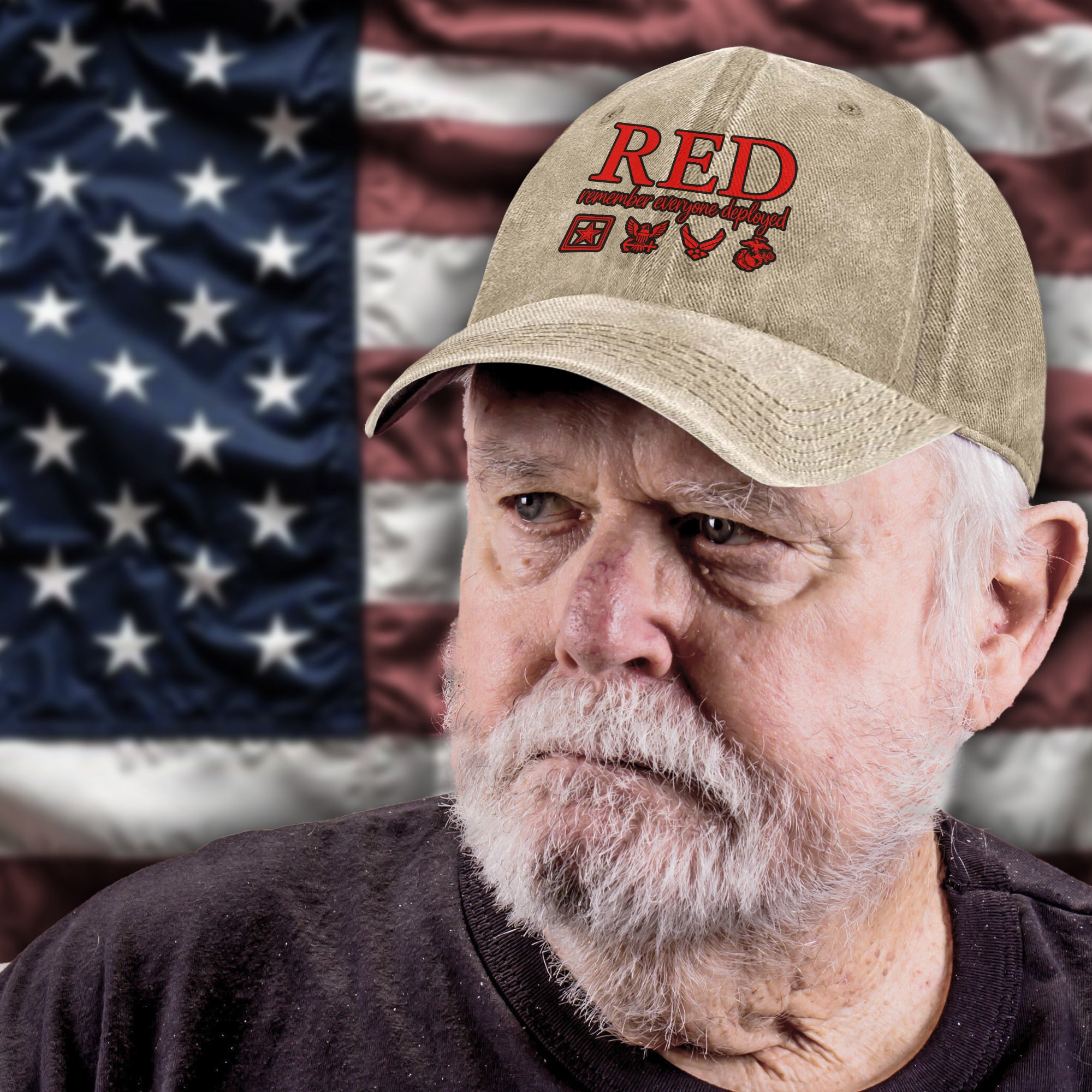 Red Friday Remember Everyone Deployed Proud US Military Veteran Support and Honor Baseball Cap