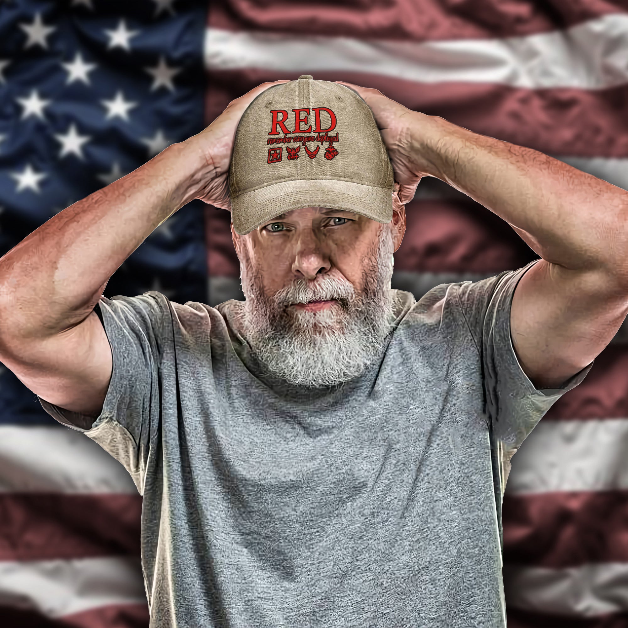 Red Friday Remember Everyone Deployed Proud US Military Veteran Support and Honor Baseball Cap