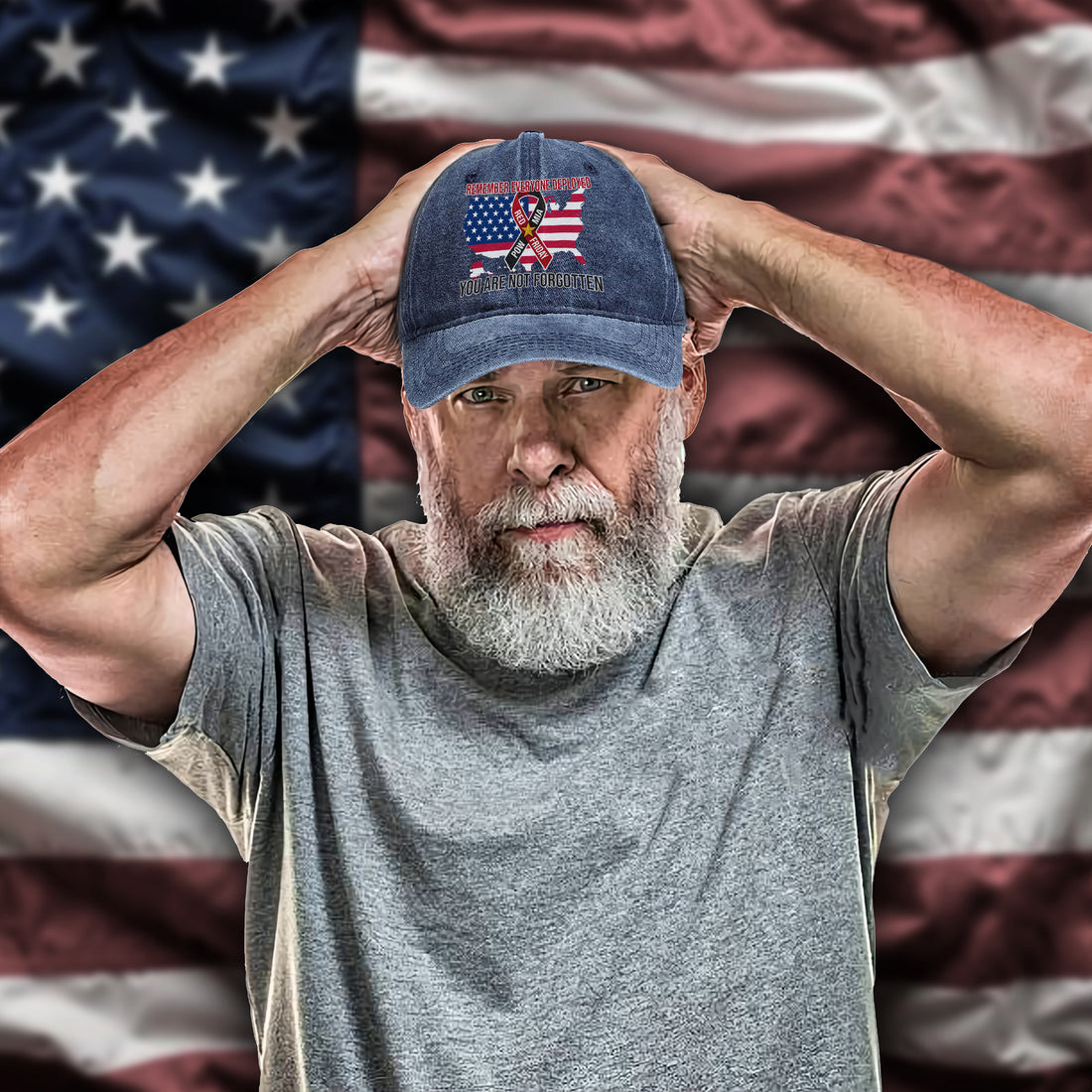 Red Friday POW MIA Remember Everyone Deployed You Are Not Forgotten US Military Veteran Baseball Cap